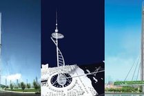电视观光塔景点天气实景图
