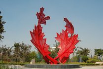 胶州三里河公园景点天气实景图