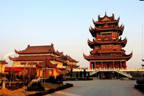海岛金山寺景点天气实景图