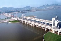 淮河蚌埠闸水利风景区景点天气实景图