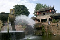 黄龙溪古镇景点天气实景图