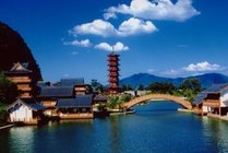 桂林两江四湖景区景点天气实景图