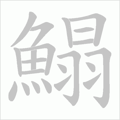 鰨字笔顺图