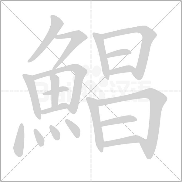 鯧字笔顺图