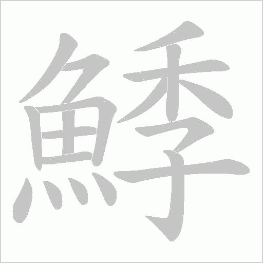 鯚字笔顺图