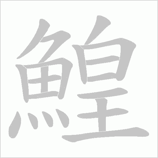 鰉字笔顺图