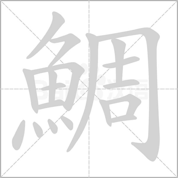 鯛字笔顺图