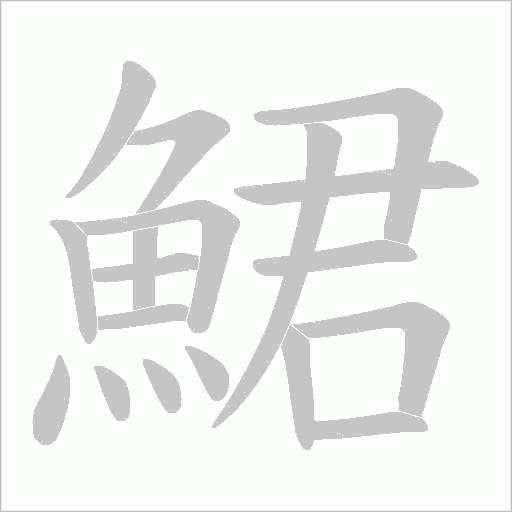 鮶字笔顺图