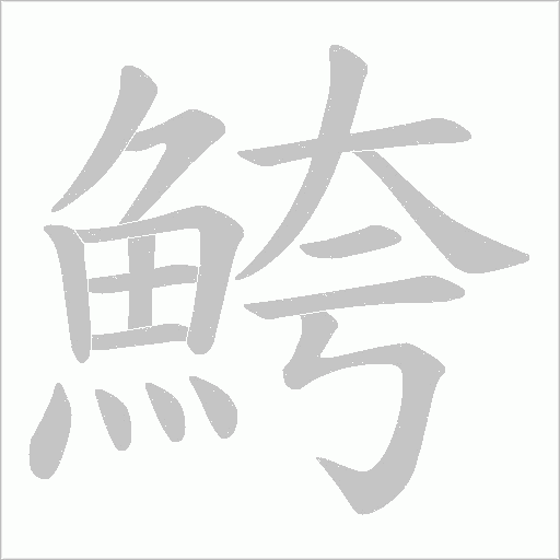 鮬字笔顺图