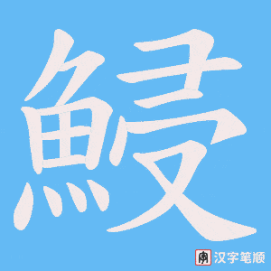 鮼字笔顺图