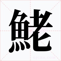 鮱字的字形和写法