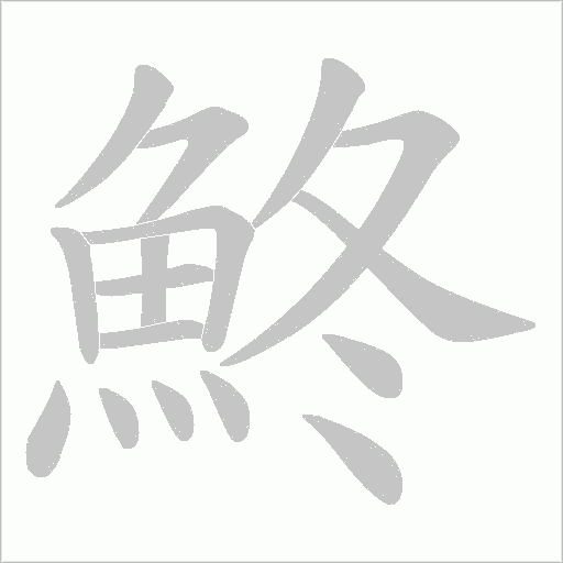 鮗字笔顺图