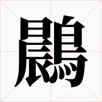 鷐字的字形和写法