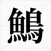 鷠字的字形和写法