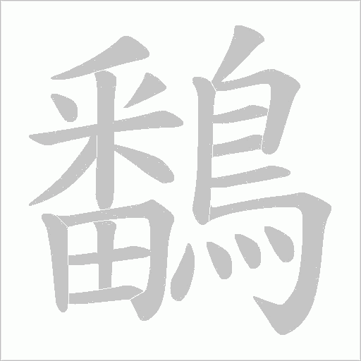 鷭字笔顺图