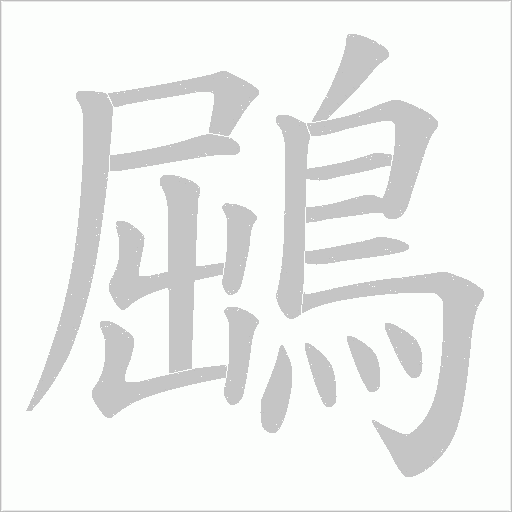 鶌字笔顺图