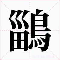 鶅字的字形和写法