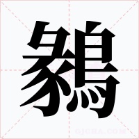 鶨字的字形和写法
