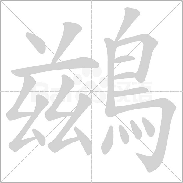 鷀字笔顺图