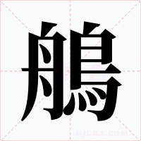 鵃字的字形和写法