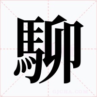 駠字的字形和写法
