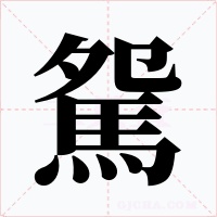 駌字的字形和写法