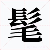 髦字的字形和写法