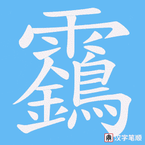 靎字笔顺图
