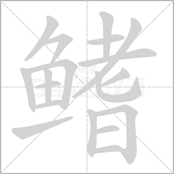 鳍字笔顺图