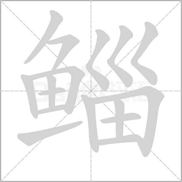 鲻字笔顺图
