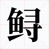 鲟字的字形和写法