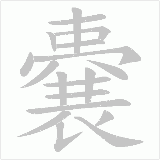 嚢字笔顺图