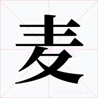 麦字的字形和写法