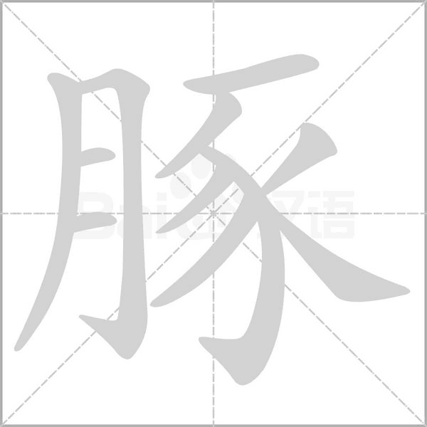 豚字笔顺图