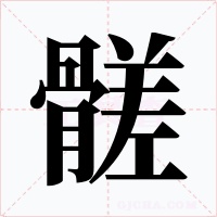 髊字的字形和写法