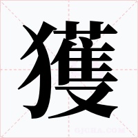 獲字的字形和写法