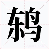 鸫字的字形和写法