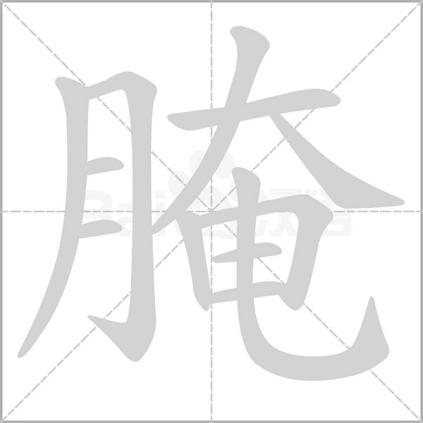 腌字笔顺图