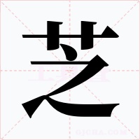 芝字的字形和写法