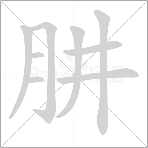 肼字笔顺图