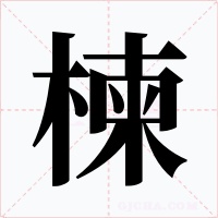 楝字字形
