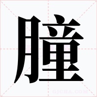 朣字的字形和写法
