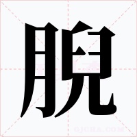 腉字的字形和写法
