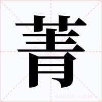 菁字的字形和写法