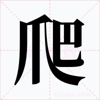 爬字字形