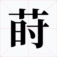 莳字的字形和写法