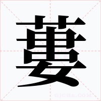 蔞字的字形和写法