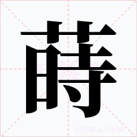 蒔字字形
