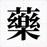 藥字的字形和写法