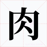 肉字的字形和写法